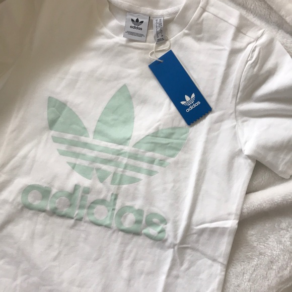Adidas originals trefoil mint tee shirt - Picture 3 of 6